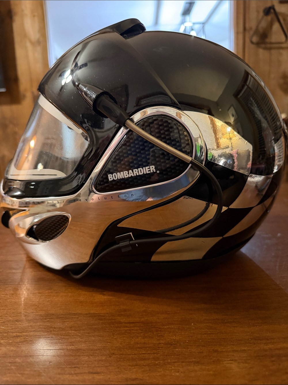 Bombardier Black & chrome Full-Face modular helmet XXL